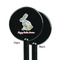 Easter Birdhouses Black Plastic 5.5" Stir Stick - Single Sided - Round - Front & Back