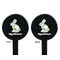 Easter Birdhouses Black Plastic 7" Stir Stick - Double Sided - Round - Front & Back