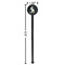 Easter Birdhouses Black Plastic 7" Stir Stick - Round - Dimensions