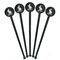 Easter Birdhouses Black Plastic 7" Stir Stick - Round - Fan View