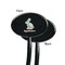 Easter Birdhouses Black Plastic 7" Stir Stick - Single Sided - Oval - Front & Back