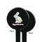 Easter Birdhouses Black Plastic 7" Stir Stick - Single Sided - Round - Front & Back