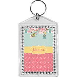 Easter Birdhouses Bling Keychain (Personalized)