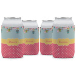 Easter Birdhouses Can Cooler (12 oz) - Set of 4 w/ Name or Text