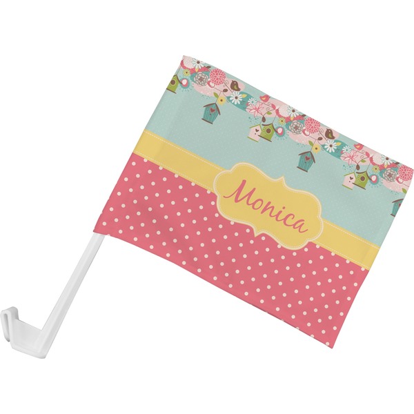 Custom Easter Birdhouses Car Flag - Small w/ Name or Text