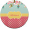 Easter Birdhouses Ceramic Flat Ornament - Circle (Front)