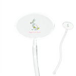 Easter Birdhouses 7" Oval Plastic Stir Sticks - Clear (Personalized)