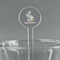 Easter Birdhouses Clear Plastic 7" Stir Stick - Round - Main