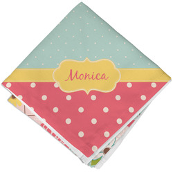 Easter Birdhouses Cloth Napkin w/ Name or Text