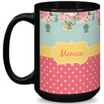 Easter Birdhouses 15 Oz Coffee Mug - Black (Personalized)