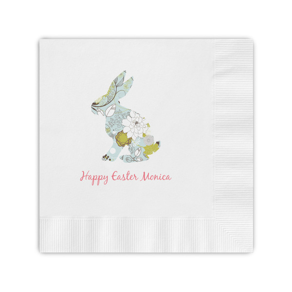 Custom Easter Birdhouses Coined Cocktail Napkins (Personalized)