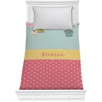 Easter Birdhouses Comforter - Twin (Personalized)