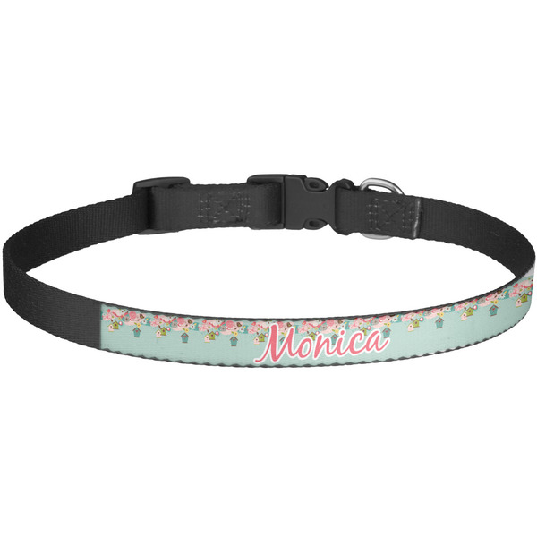 Custom Easter Birdhouses Dog Collar - Large (Personalized)