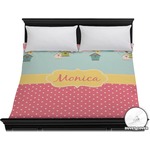 Easter Birdhouses Duvet Cover - King (Personalized)