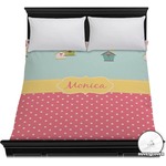 Easter Birdhouses Duvet Cover - Full / Queen (Personalized)