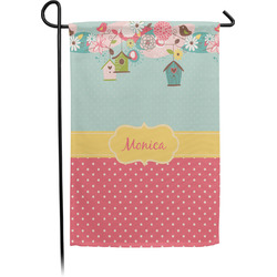 Easter Birdhouses Small Garden Flag - Single Sided w/ Name or Text