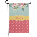 Easter Birdhouses Small Garden Flag - Double Sided w/ Name or Text