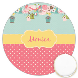 Easter Birdhouses Printed Cookie Topper - 3.25" (Personalized)
