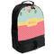 Easter Birdhouses Large Backpack - Black - Angled View