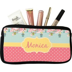 Easter Birdhouses Makeup / Cosmetic Bag - Small (Personalized)