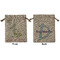 Easter Birdhouses Medium Burlap Gift Bag - Front and Back