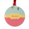 Easter Birdhouses Metal Ball Ornament - Front