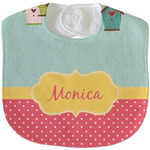 Easter Birdhouses Velour Baby Bib w/ Name or Text