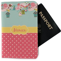 Easter Birdhouses Passport Holder - Fabric (Personalized)