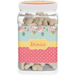 Easter Birdhouses Dog Treat Jar (Personalized)