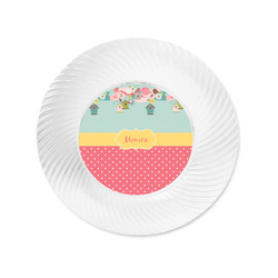 Easter Birdhouses Plastic Party Appetizer & Dessert Plates - 6" (Personalized)