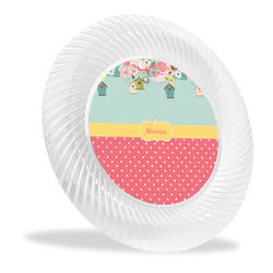 Easter Birdhouses Plastic Party Dinner Plates - 10" (Personalized)