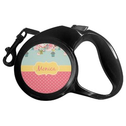Easter Birdhouses Retractable Dog Leash - Large (Personalized)
