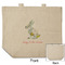 Easter Birdhouses Reusable Cotton Grocery Bag - Front & Back View