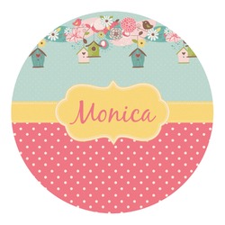 Easter Birdhouses Round Decal - XLarge (Personalized)
