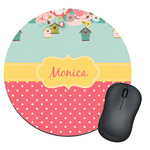 Easter Birdhouses Round Mouse Pad (Personalized)