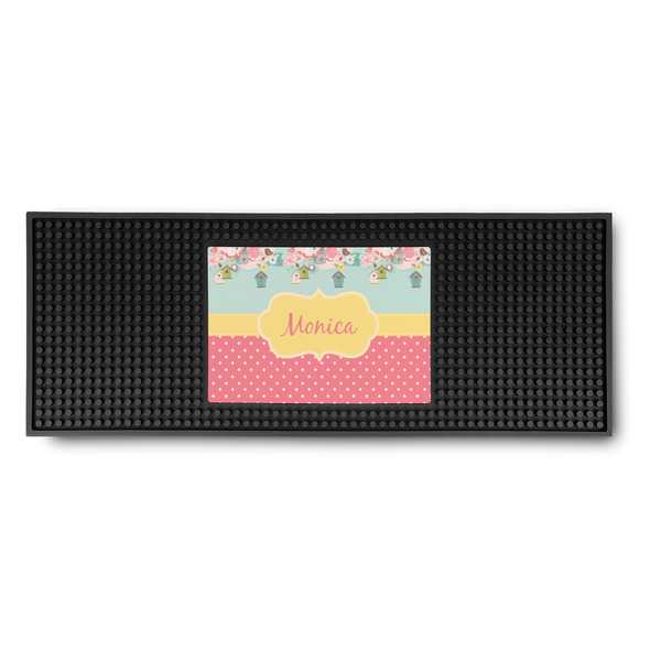 Custom Easter Birdhouses Rubber Bar Mat (Personalized)