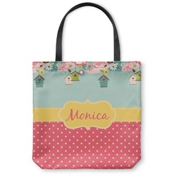 Easter Birdhouses Canvas Tote Bag - Small - 13"x13" (Personalized)