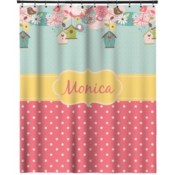 Easter Birdhouses Extra Long Shower Curtain - 70"x84" (Personalized)