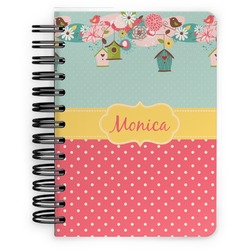 Easter Birdhouses Spiral Notebook - 5x7 w/ Name or Text