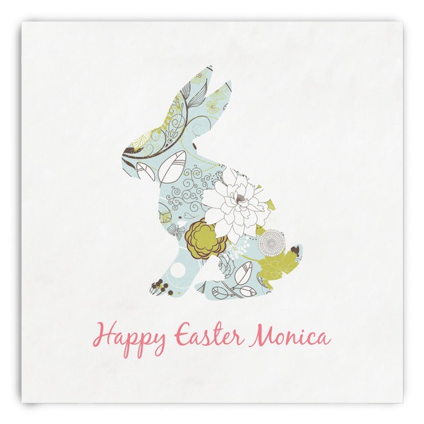 Custom Easter Birdhouses Paper Dinner Napkins (Personalized)