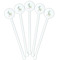 Easter Birdhouses White Plastic 5.5" Stir Stick - Fan View