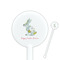 Easter Birdhouses White Plastic 5.5" Stir Stick - Round - Closeup