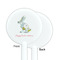 Easter Birdhouses White Plastic 5.5" Stir Stick - Single Sided - Round - Front & Back