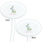 Easter Birdhouses White Plastic 7" Stir Stick - Double Sided - Oval - Front & Back