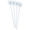 Easter Birdhouses White Plastic Stir Stick - Double Sided - Square - Front