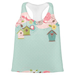 Easter Birdhouses Womens Racerback Tank Top