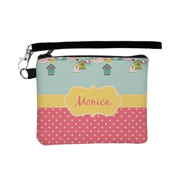 Custom Easter Birdhouses Wristlet ID Case w/ Name or Text