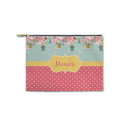 Easter Birdhouses Zipper Pouch - Small - 8.5"x6" (Personalized)