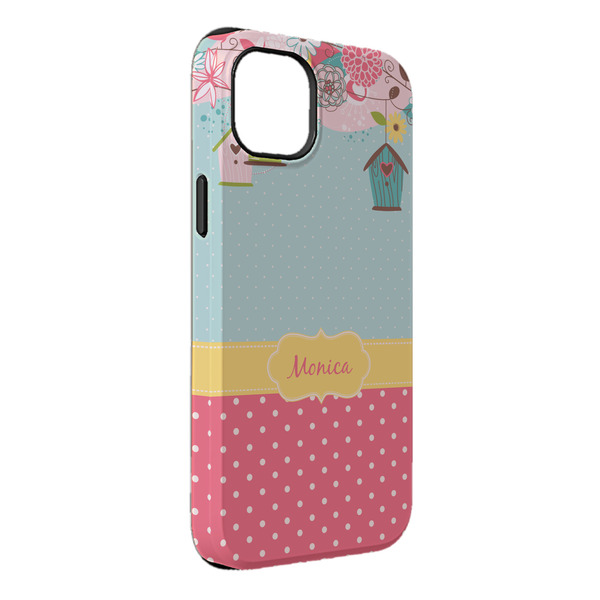 Custom Easter Birdhouses iPhone Case - Rubber Lined - iPhone 14 Pro Max (Personalized)