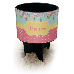 Easter Birdhouses Black Beach Spiker Drink Holder (Personalized)